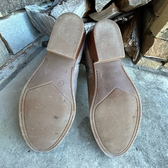 Sole Society Breyon Leather Suede ankle boots w/side zip Sz-7M. D - Picture 3 of 11